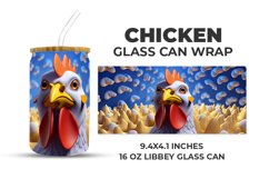 Chicken Glass Can Wrap Product Image 1