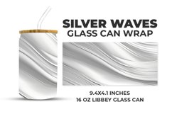 Silver Waves Glass Can Wrap Product Image 1