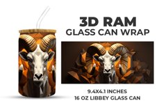 3D Ram Glass Can Wrap Product Image 1