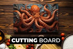 Octopus Cutting Board Sublimation Product Image 1