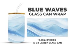 Blue Waves Glass Can Wrap Product Image 1
