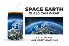 Space Earth Glass Can Wrap Product Image 1