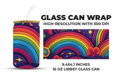 3D Rainbow Glass Can Wrap Product Image 1