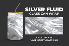 Silver Fluid Glass Can Wrap Product Image 1