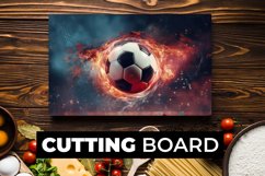 Football With Fire Cutting Board Sublimation Product Image 1