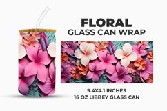 Floral Glass Can Wrap Product Image 1