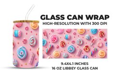 Colorful Candy Glass Can Wrap Product Image 1