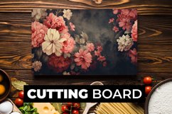Watercolor Flowers Cutting Board Sublimation Product Image 1