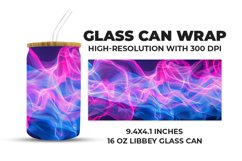 Colorful Neon Glass Can Wrap Product Image 1