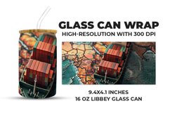Container Ship Glass Can Wrap Product Image 1