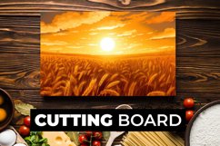 Golden Wheat Field Cutting Board sublimation Product Image 1