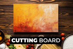 Yellow Orange Texture Cutting Board Sublimation Product Image 1
