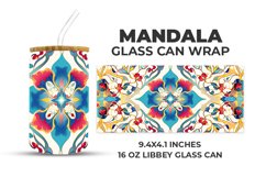 Mandala Glass Can Wrap Product Image 1