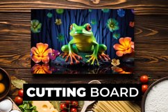 Pink Butterflies And Floral Cutting Board Sublimation Product Image 1