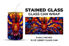 Spider Stained Glass Glass Can Wrap Product Image 1