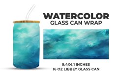 Watercolor Glass Can Wrap Product Image 1