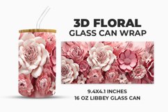 Floral Glass Can Wrap Product Image 1