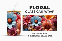 Floral Glass Can Wrap Product Image 1