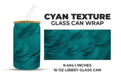 Cyan Texture Glass Can Wrap Product Image 1