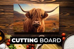 Cow Cutting Board Sublimation Product Image 1