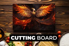 Phoenix With Fire Cutting Board Sublimation Product Image 1