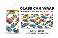 Vintage Cars Glass Can Wrap Product Image 1