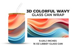 Colorful Wavy Glass Can Wrap Product Image 1