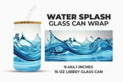 Water Splash Glass Can Wrap Product Image 1