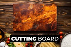 Orange Marble Cutting Board Sublimation Product Image 1