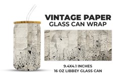Vintage Paper Glass Can Wrap Product Image 1