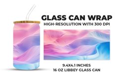 Colorful Waves Glass Can Wrap Product Image 1