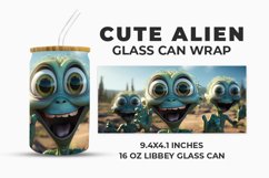 Cute Alien Glass Can Wrap Product Image 1