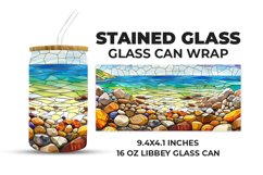 Beach Stained Glass Glass Can Wrap Product Image 1