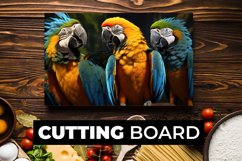 Parrots Cutting Board Sublimation Product Image 1