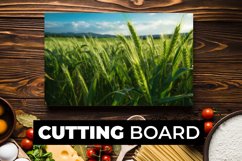 Green Wheat Field Cutting Board sublimation Product Image 1