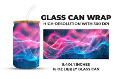 Colorful Neon Glass Can Wrap Product Image 1