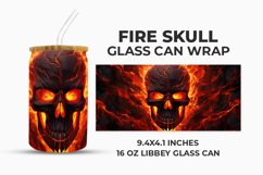 Fire Skull Glass Can Wrap Product Image 1