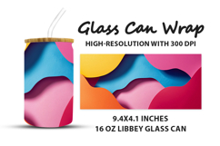Abstract Colorful Glass Can Wrap Product Image 1