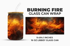 Burning Fire Glass Can Wrap Product Image 1