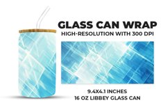 Square Blue Glass Can Wrap Product Image 1