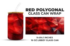 Red Polygonal Glass Can Wrap Product Image 1
