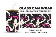 Abstract Art Glass Can Wrap Product Image 1