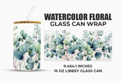 Watercolor Floral Glass Can Wrap Product Image 1