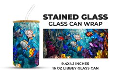 Undersea Stained Glass Glass Can Wrap Product Image 1