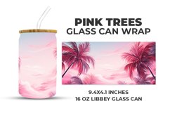 Pink Trees Glass Can Wrap Product Image 1
