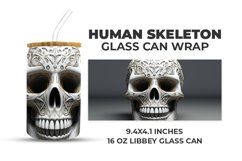 Human Skeleton Glass Can Wrap Product Image 1