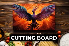 Phoenix With Fire Cutting Board Sublimation Product Image 1