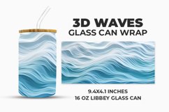 3D Waves Glass Can Wrap Product Image 1