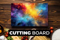 Multicolor Fires Cutting Board Sublimation Product Image 1