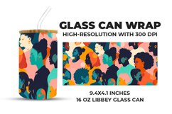 Black People Glass Can Wrap Product Image 1